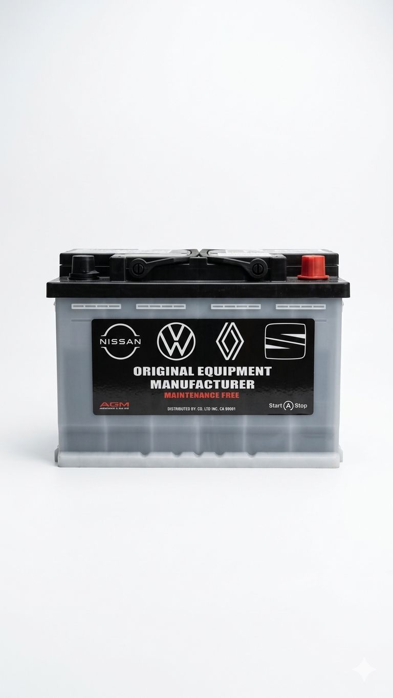 BATERÍA AGM MODELO 48/91 950 CCA START-STOP COMPATIBLE VOLKSWAGEN NISSAN RENAULT Y SEAT