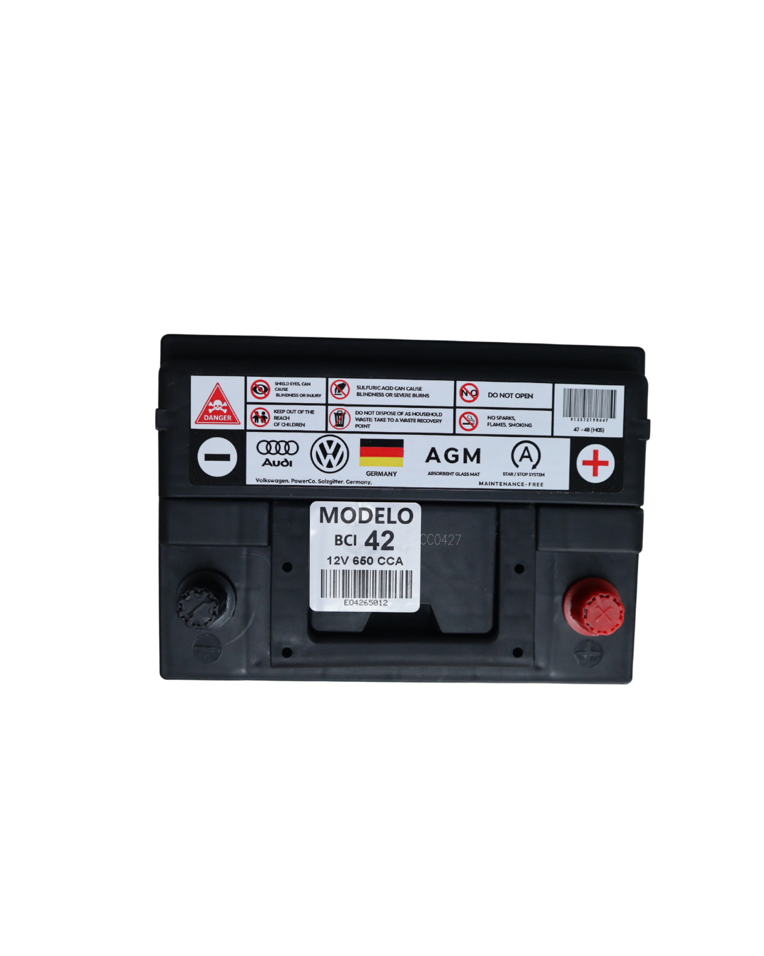 BATERIA AGM VOLKSWAGEN CALIDAD EQUIPO ORIGINAL