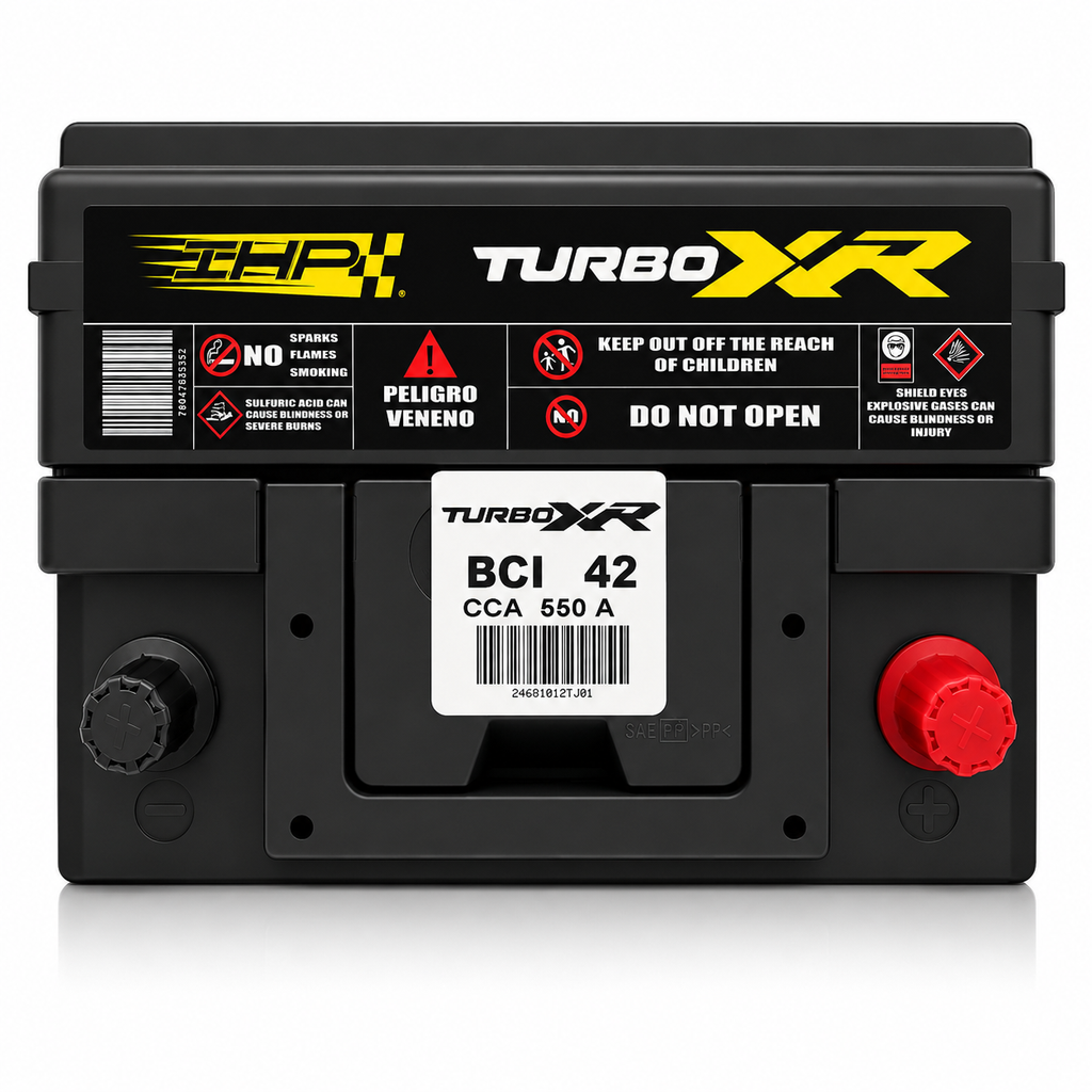 BATERÍA AUTOMOTRIZ 42 TURBO XR 550 CCA LARGA DURACIÓN