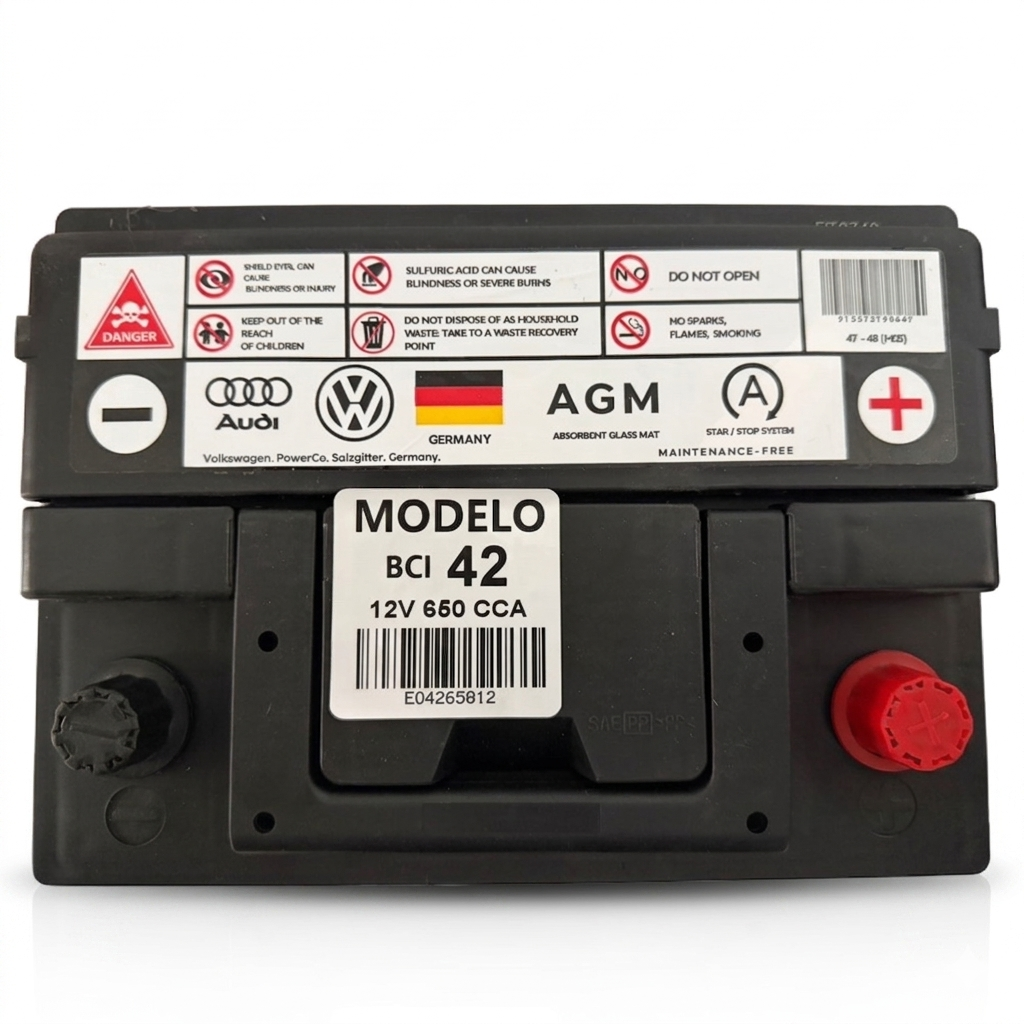 BATERÍA PARA VOLKSWAGEN ORIGINAL MODELO 42-650 CCA