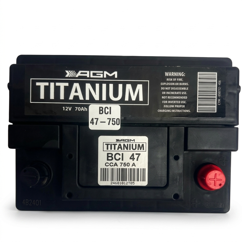 BATERÍA DE GEL AGM TITANIUM 12V 750 AMPERES MODELO 47-750 CCA