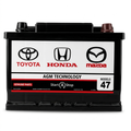 BATERÍA AGM MODELO 47-650 CCA START-STOP COMPATIBLE CON TOYOTA HONDA Y MAZDA