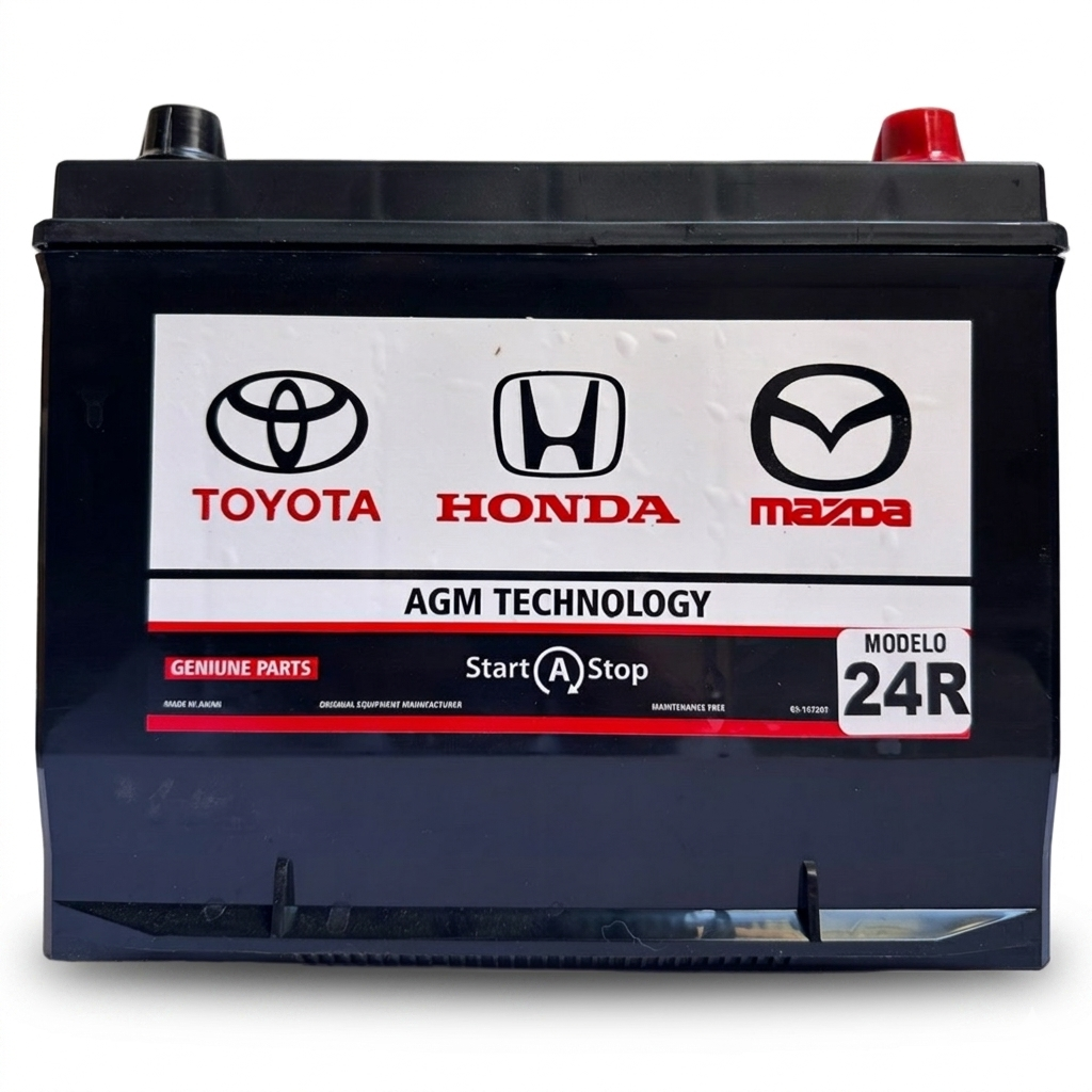 BATERÍA AGM MODELO 24R-750 CCA START STOP COMPATIBLE TOYOTA HONDA Y MAZDA