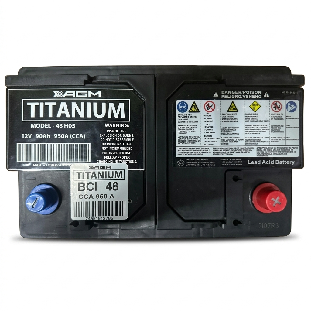 BATERÍA DE GEL AGM TITANIUM 12V 950 AMPERES MODELO 48/91-950 CCA