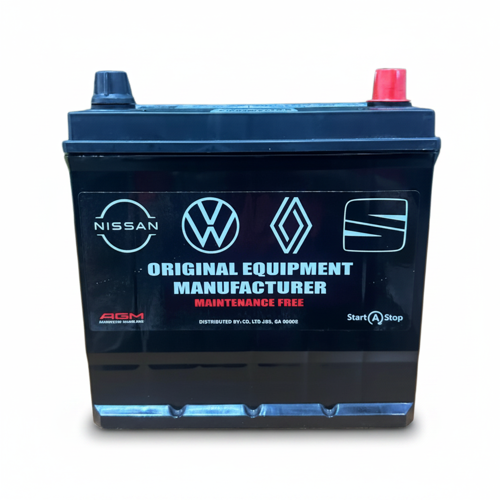 BATERÍA AGM MODELO 35-650 CCA START-STOP COMPATIBLE CON NISSAN VOLKSWAGEN RENAULT Y SEAT